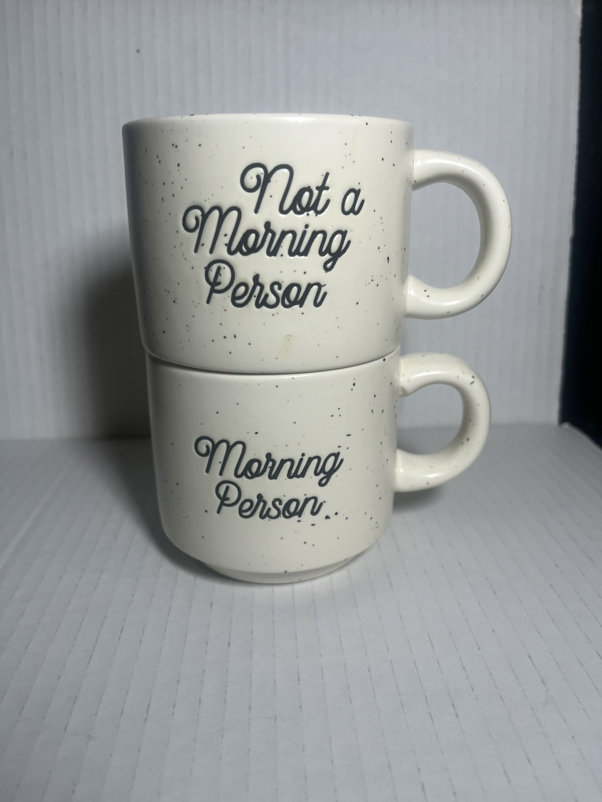 Walgreen Co. Speckled Stackable Ceramic Coffee Mug Set of 2 | Morning Person gallery