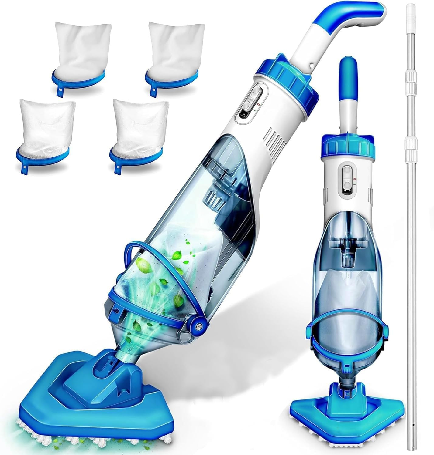 Cordless Handheld Pool Vacuum with Telescopic Pole 18GPM Powerful Suction, 60Min gallery
