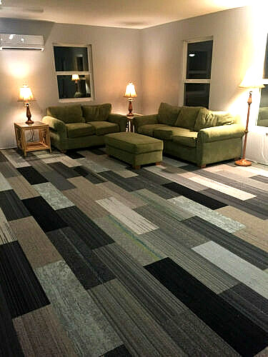 New Shaw Carpet Tile Planks Modular Gray Black Silver 90 sq ft + 9X36 or 18X36 gallery