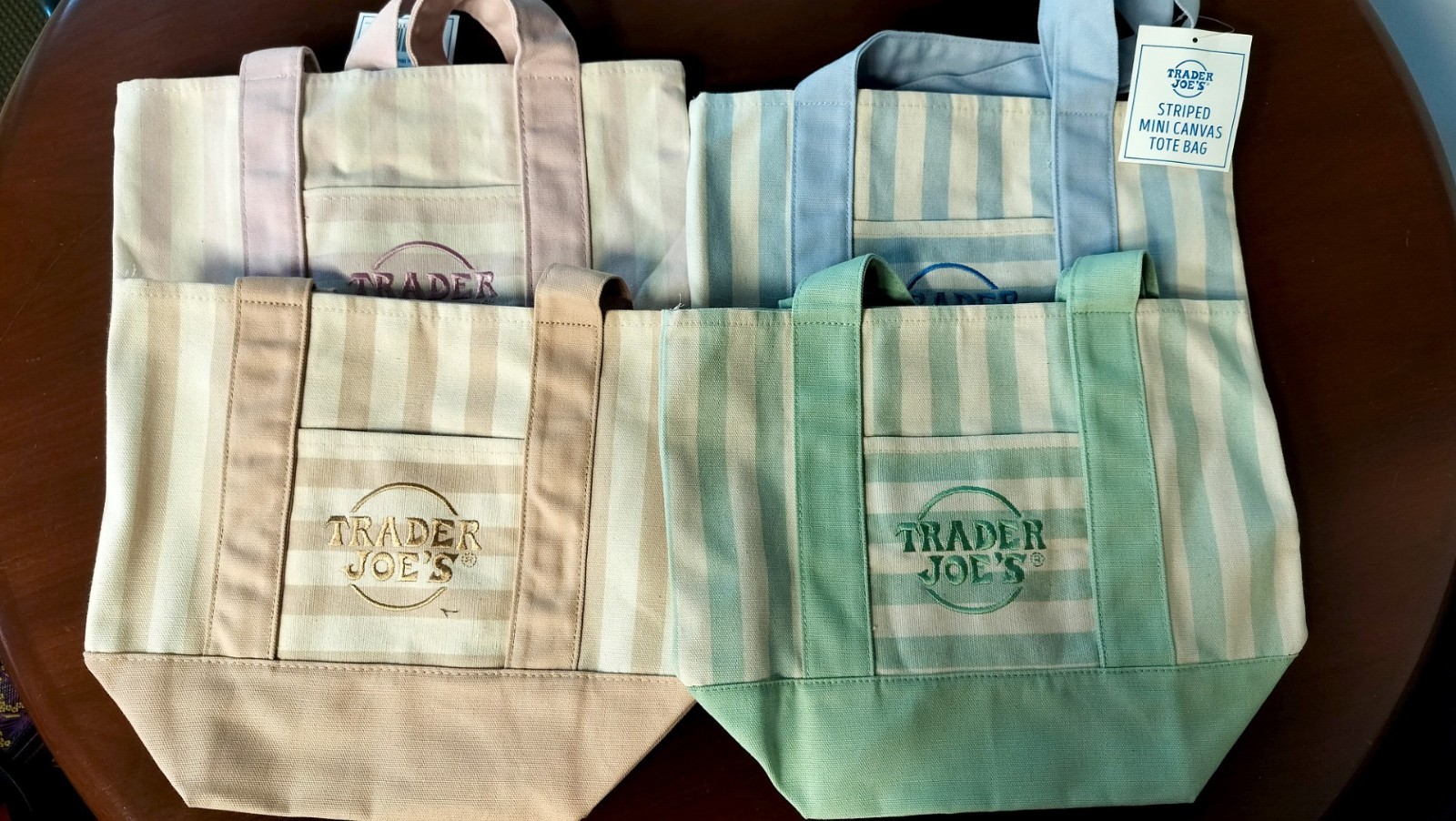 Trader Joe’s 2026 Mini Stripe Canvas Tote Bag gallery