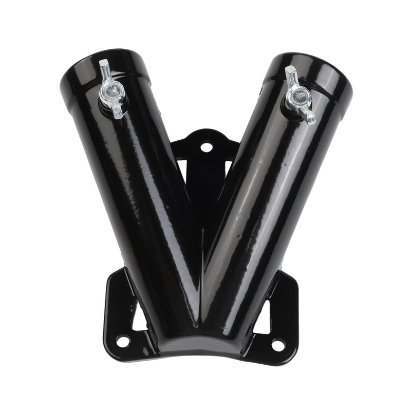 V Shape Flag Pole Bracket Holder Dual Slots for Two Flags Display gallery