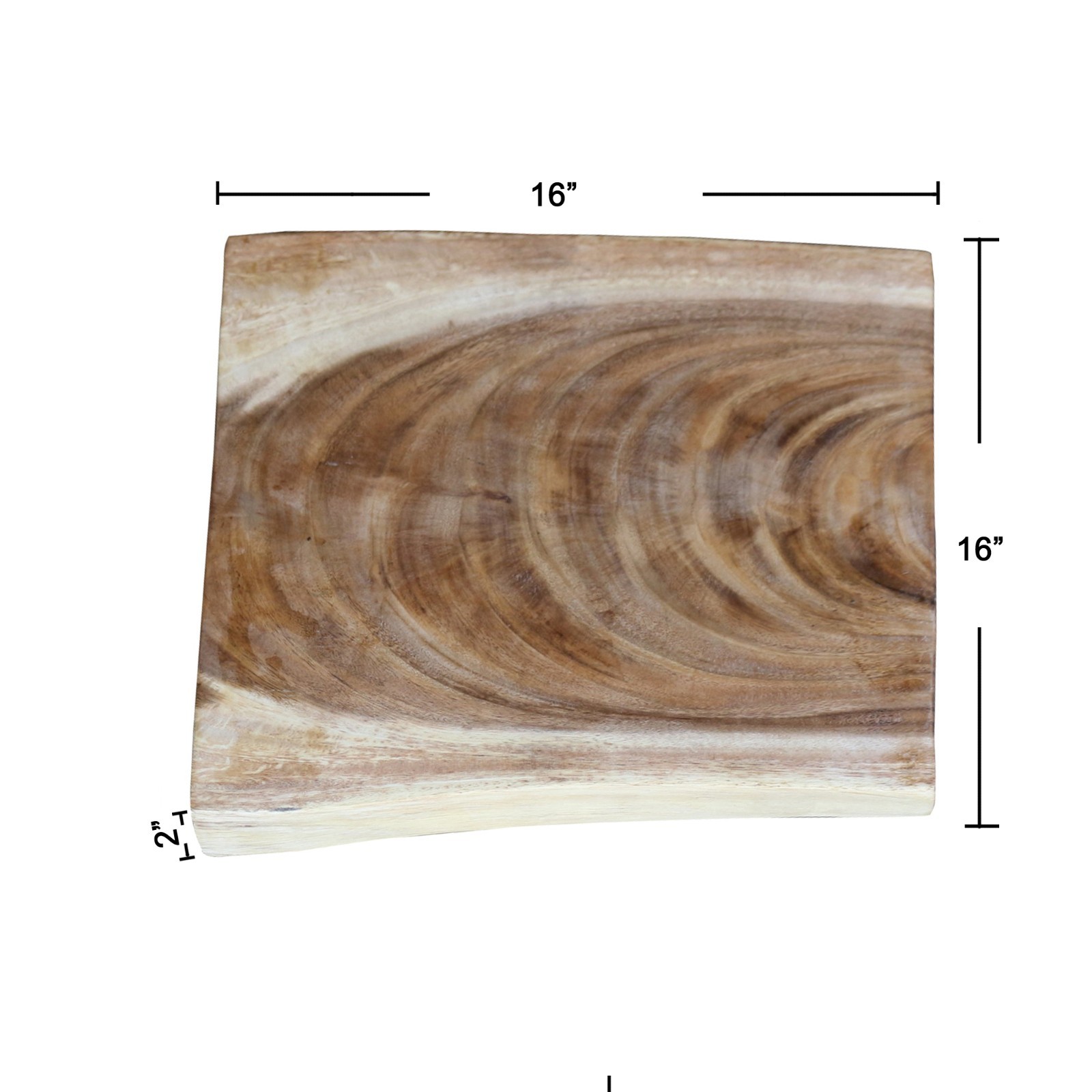 Rustic Natural Square Teak Wood Slab Table Top DIY for Side End Table Home Decor gallery