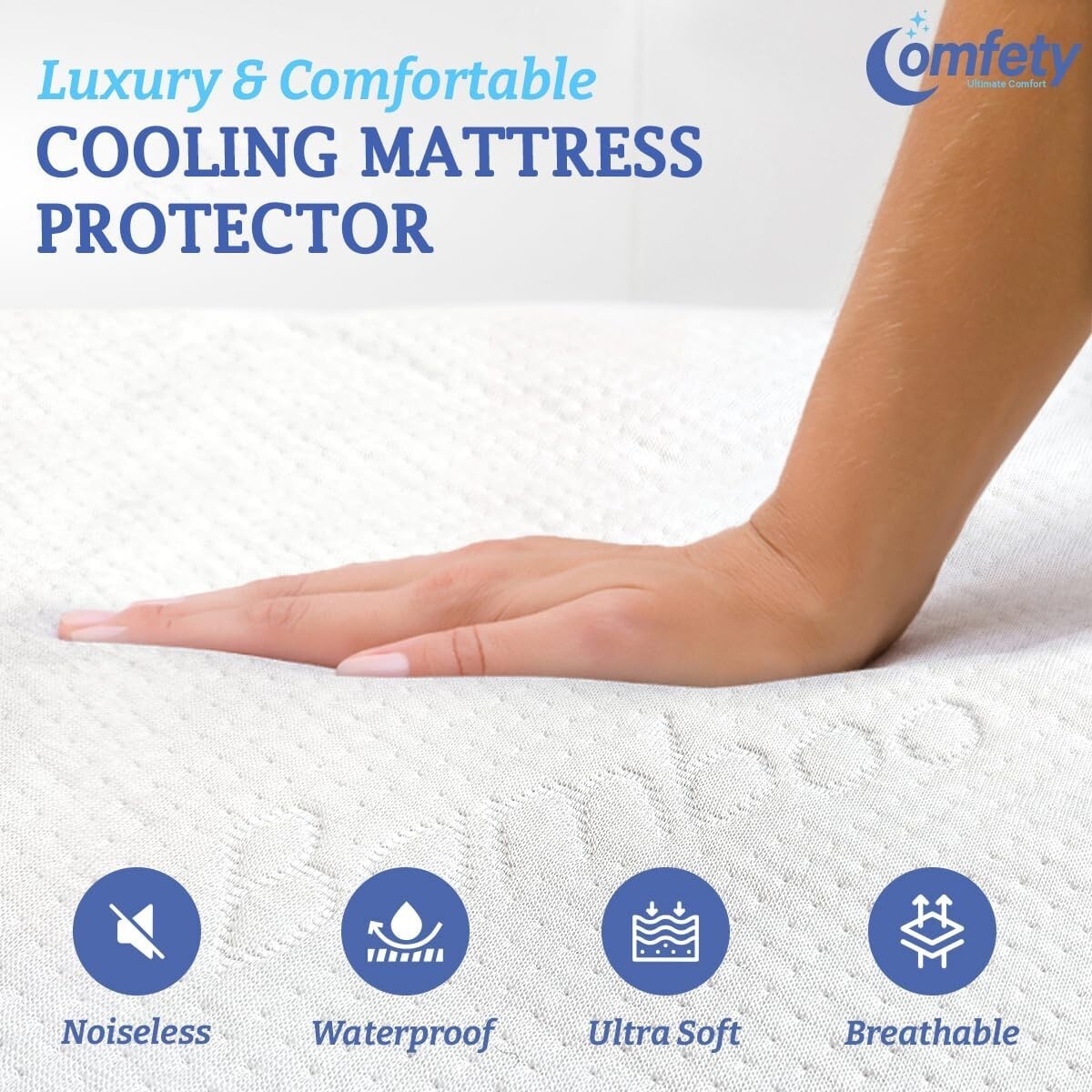 Waterproof Mattress Protector - Hypoallergenic, Breathable, Cooling, Washable gallery