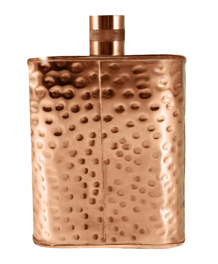 JACOB BROMWELL 12 oz. Handmade Freedom Copper Flask Hand-Hammered NEW gallery