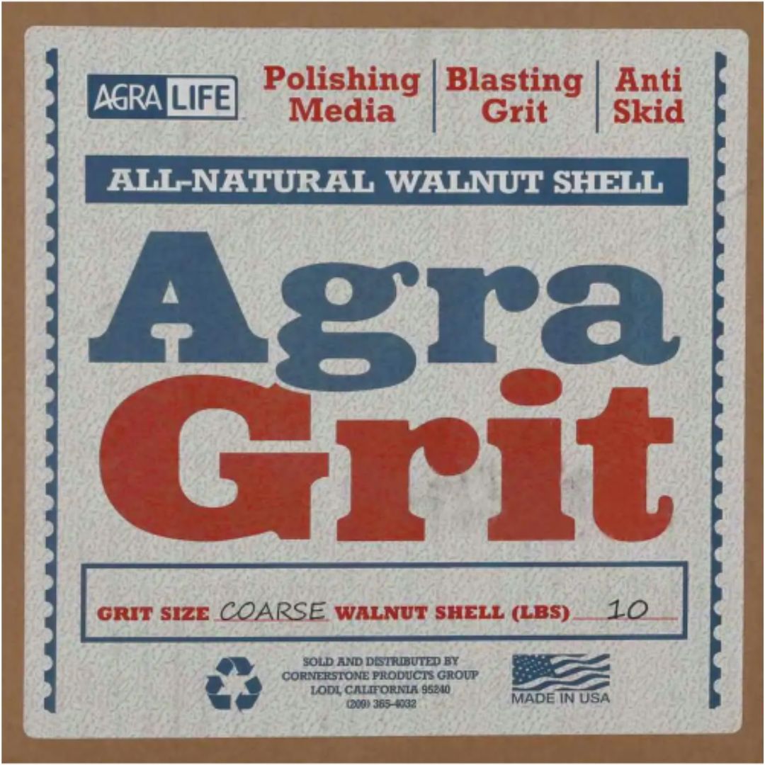 Fine Grit Walnut Shell Sandblasting Media - 10 lb. Box for Effective Cleaning gallery