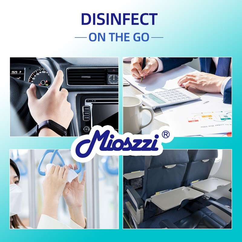 Mioszzi Multi-Surface Cleaning Wipes for Office Desk，Quick Dry ，Electronics Safe gallery