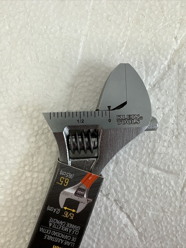 Klein Tools O5076 Extra-Capacity Adjustable Wrench, 6.5" gallery