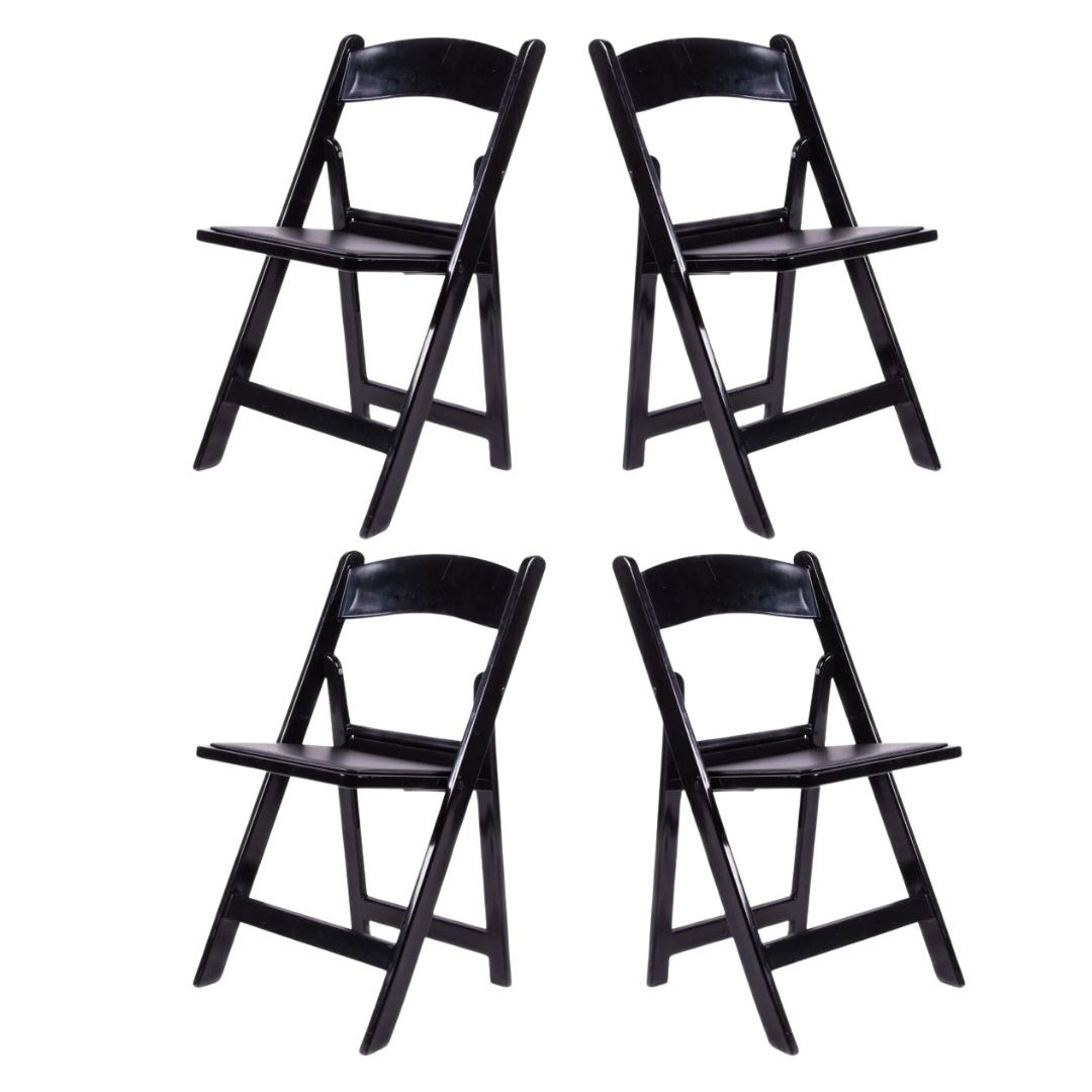 Black SuperResin Folding Chair - 100 Pack - Super Duty - 3 Year Warranty - by gallery