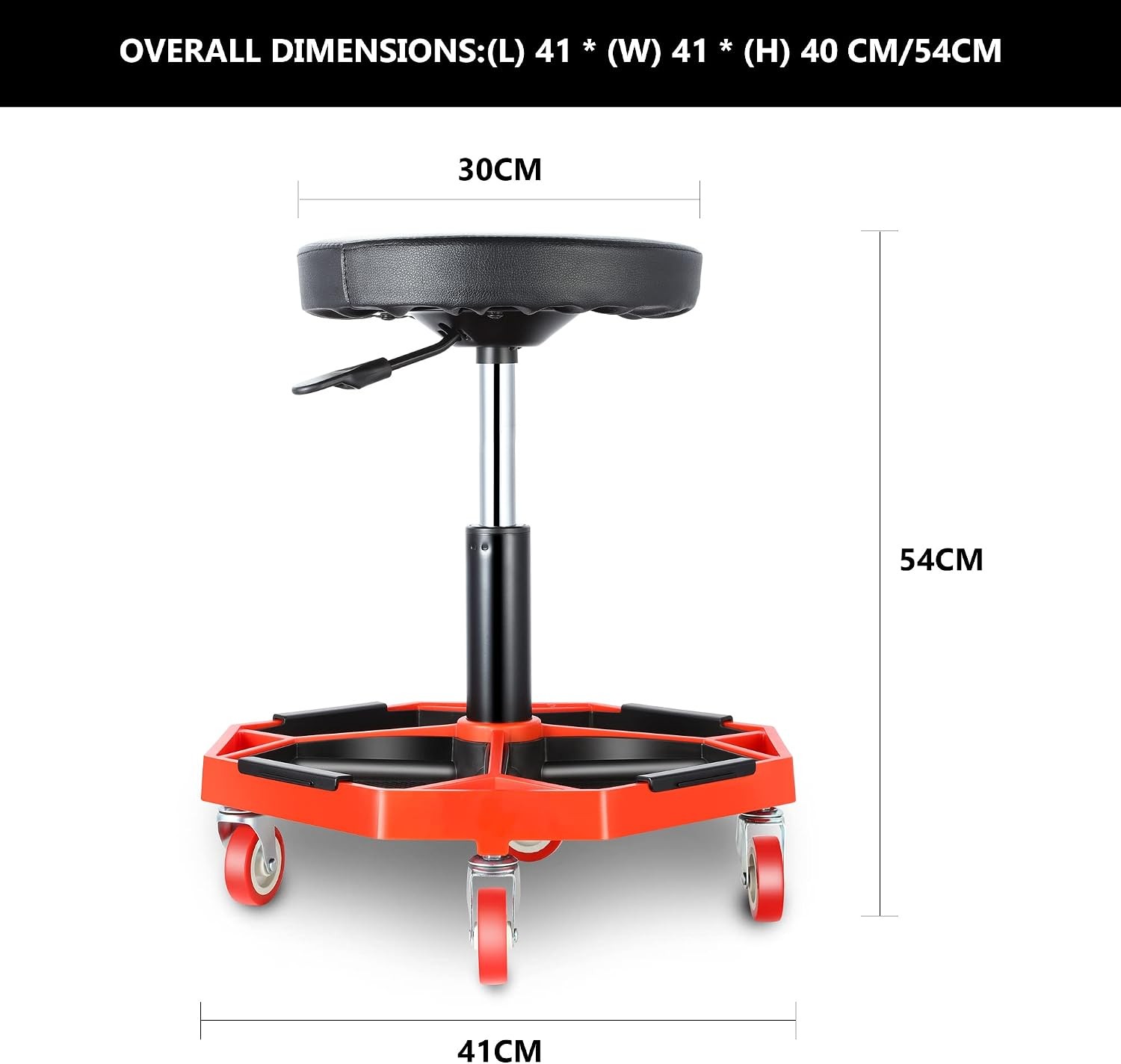 DNA Motoring Pneumatic Garage Stool 300lbs with Tray gallery