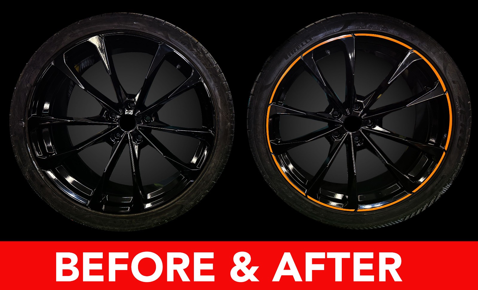 LAMBORGHINI URUS 23" WHEEL ACCENTS DECAL STICKERS Qty-40 Pcs + 10 Xtra gallery