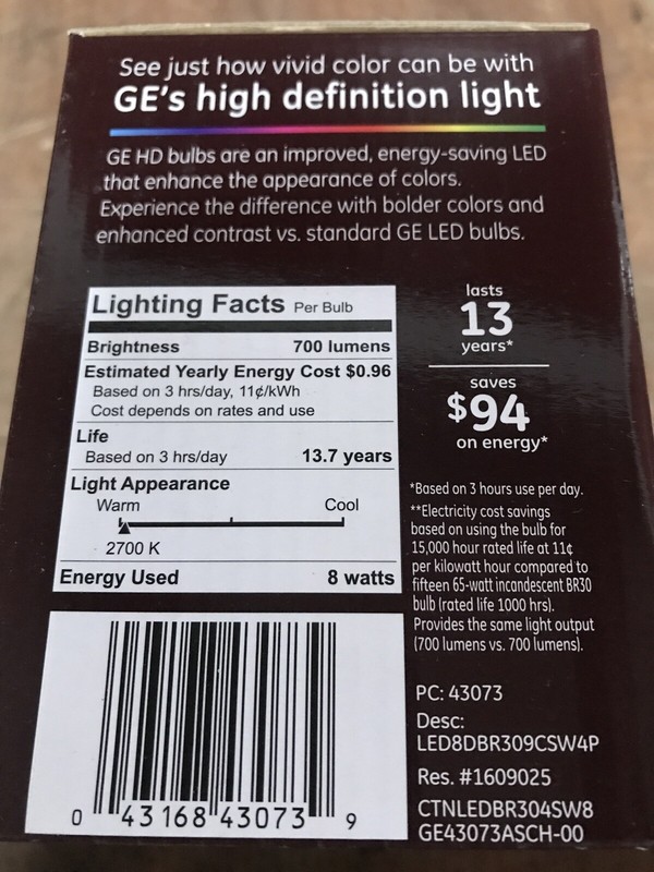 GE Soft White 65W Replacement LED Light Bulb Indoor Floodlight BR30 (4-pack) gallery