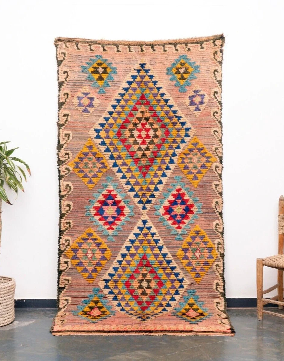 New Design Moroccan Berber Beni Ourain Wool Rug Color Beige Multi Carpet Rug gallery