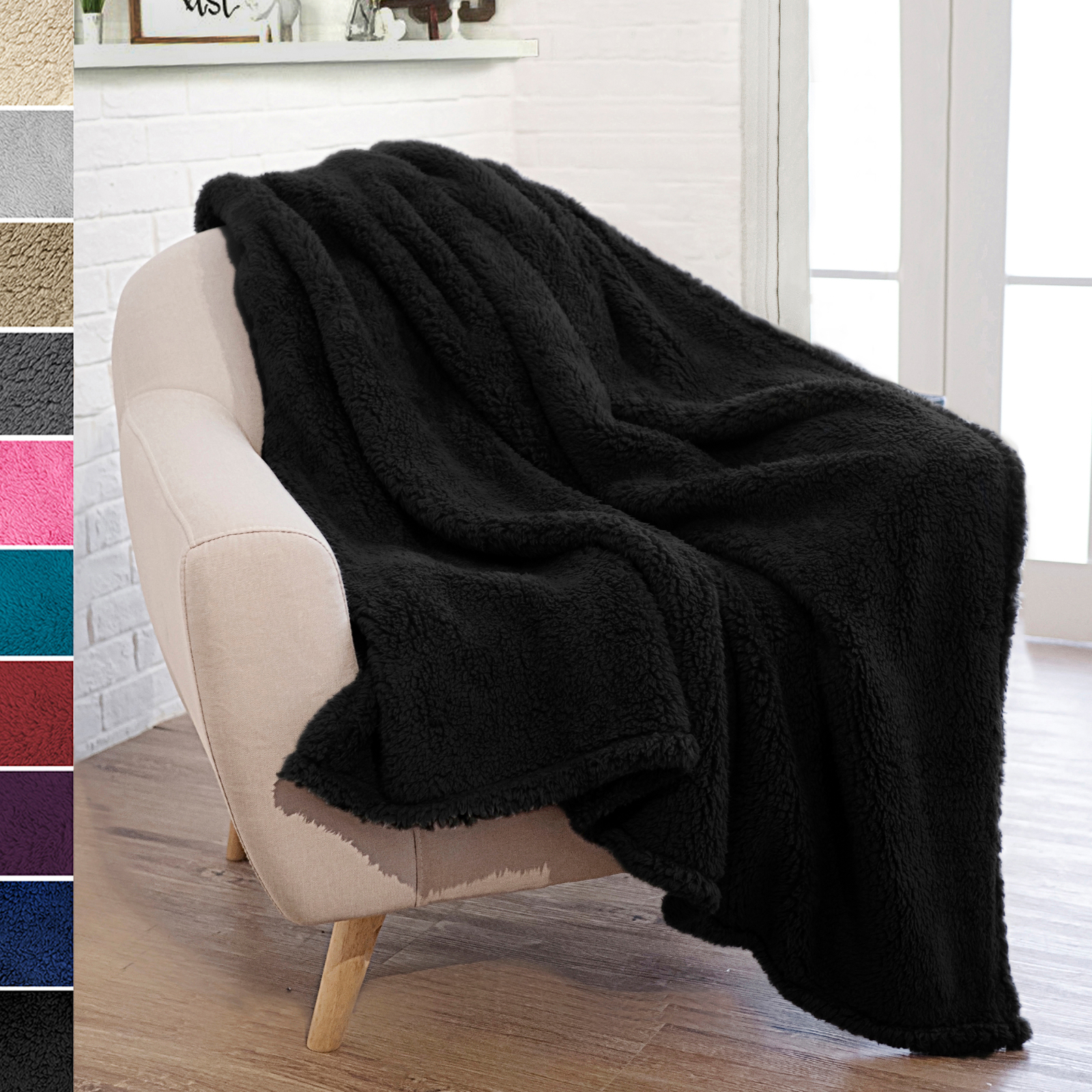 Fuzzy Soft Fleece Throw Blanket for Couch Sofa Bed Chair Microfiber Cozy Sherpa gallery