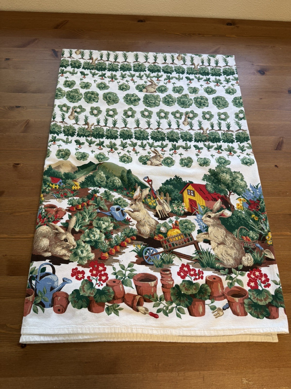 Wilton Court Tablecloth Spring Bunny Rabbits In The Garden Spring 57x77 gallery