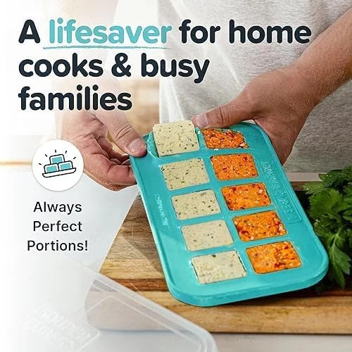 Souper Cubes 2 Tbsp. Silicone Freezer Molds - Perfect for Storing Garlic, Herbs, gallery