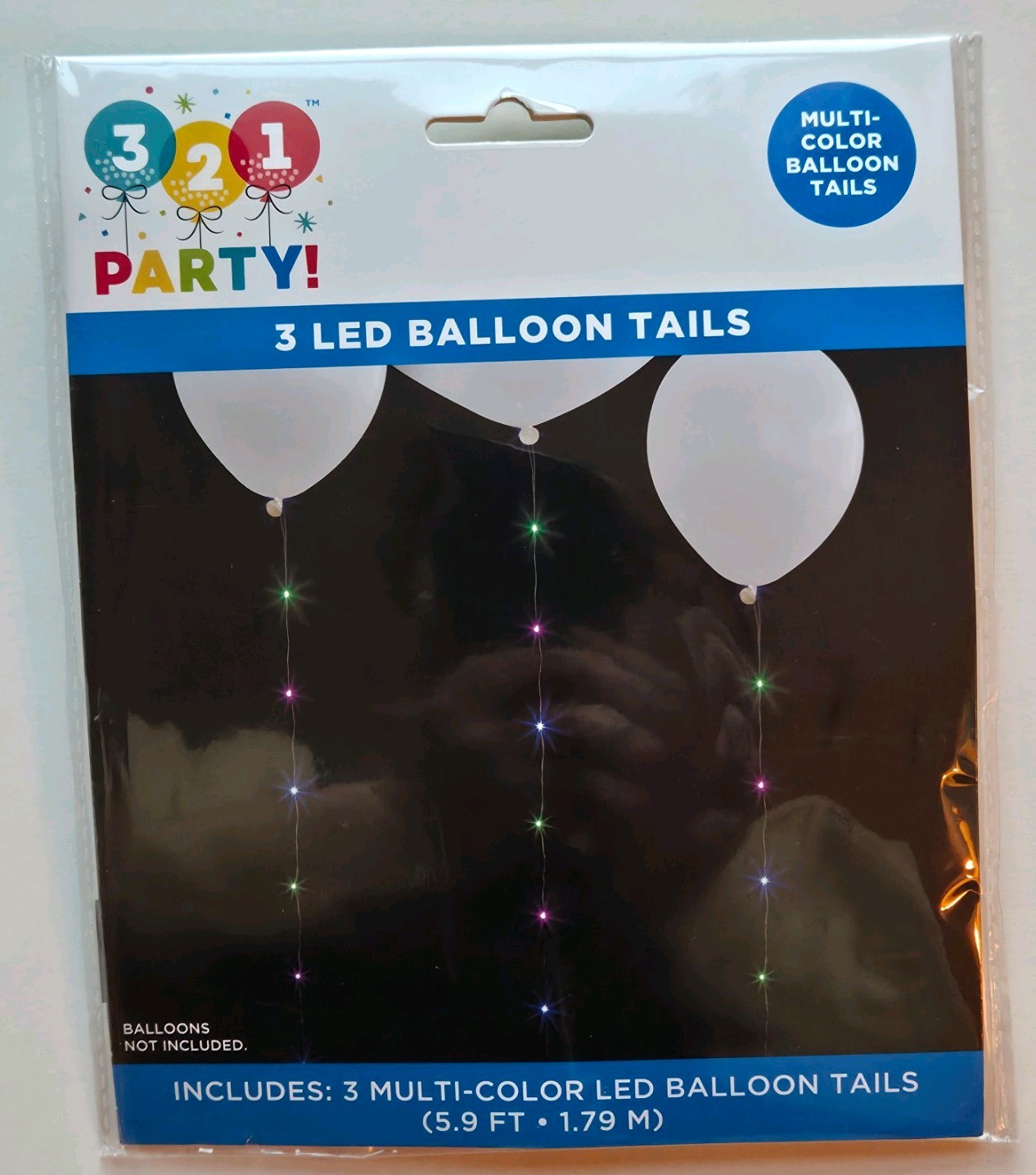 321 Party! LED Balloon Tail 3-Pack Multicolor 5.9 ft Party Theme gallery