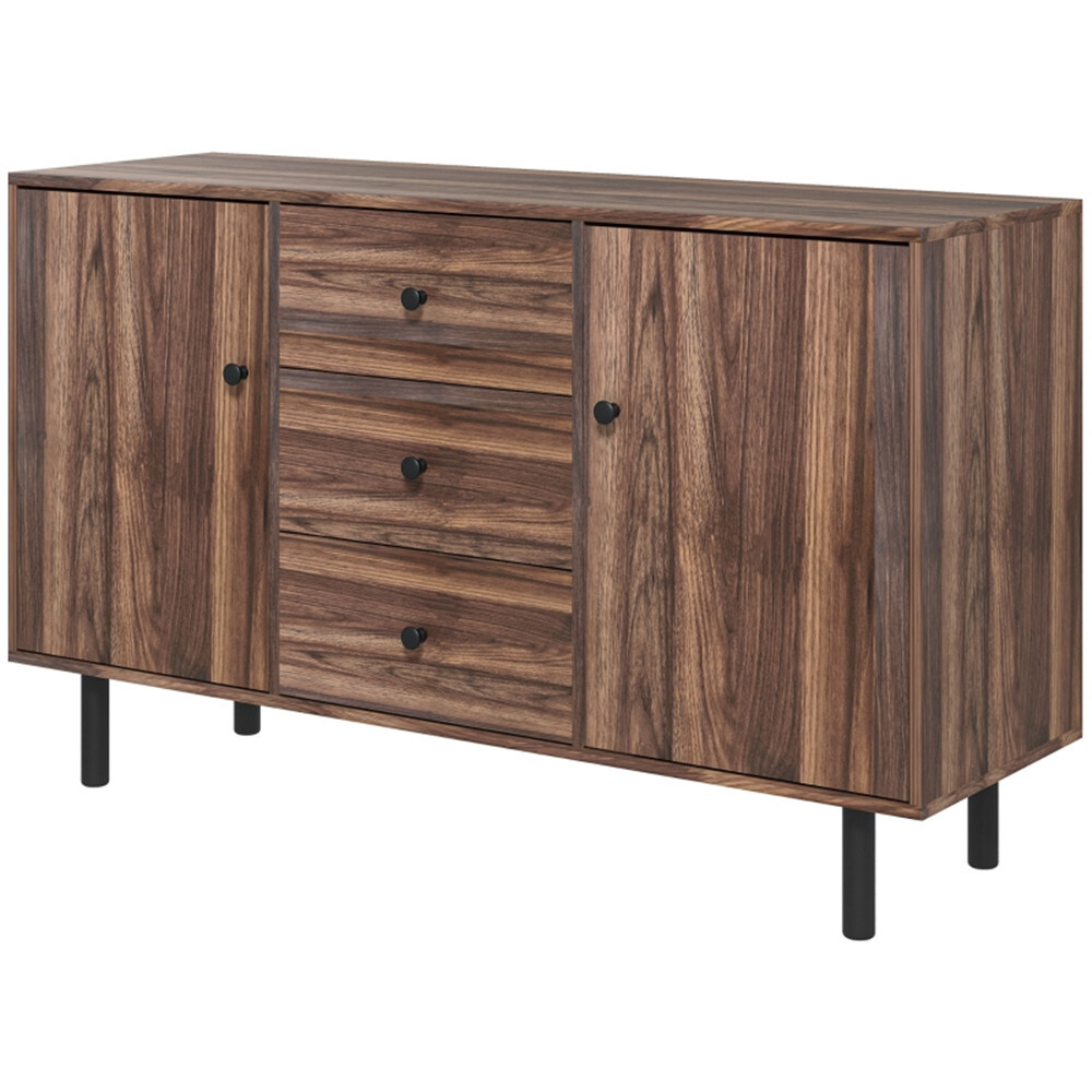 Particleboard Steel Storage Cabinet Rustic Brown gallery
