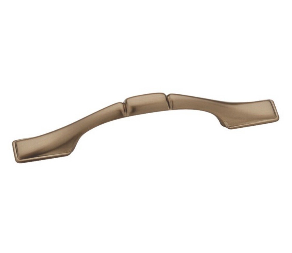 Brainerd 5" Square Foot Arch Handle Drawer Pull Brushed Bronze 3” Center-Center