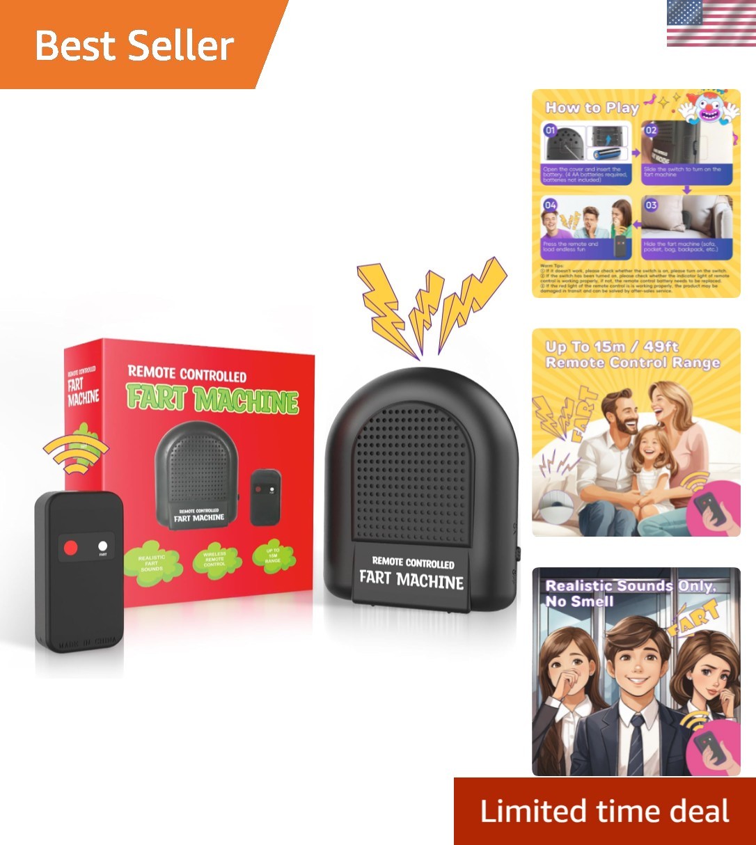 Fart Machine with Remote, Fart Machine Prank Pocket Size April Fools' Day Fun... gallery