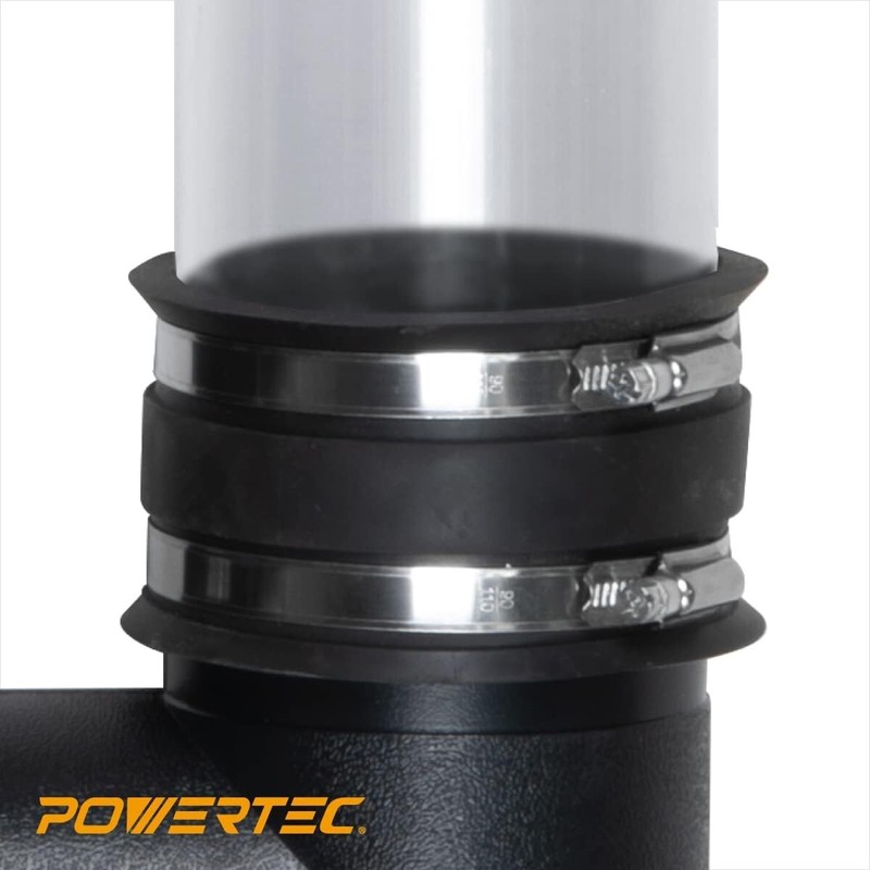 POWERTEC 70148-P2 Dust Control Flex Cuff with Hose Clamps, 2-1/2-Inch, 2PK gallery