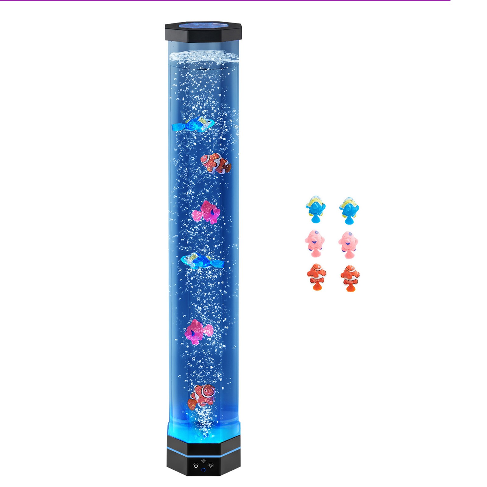 Bubble Tube Lamp 16 Color 2.67 ft Sensory Aquarium Lamp for Relief Calming gallery