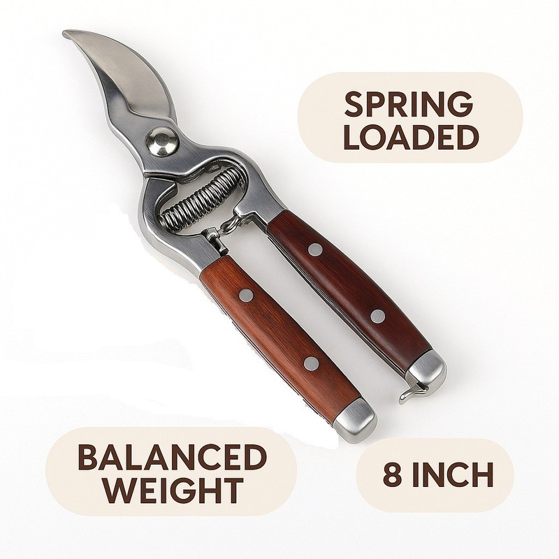 Spring Loaded Trimmer 8" Bypass Pruning Shear Forged Stainless Steel gallery