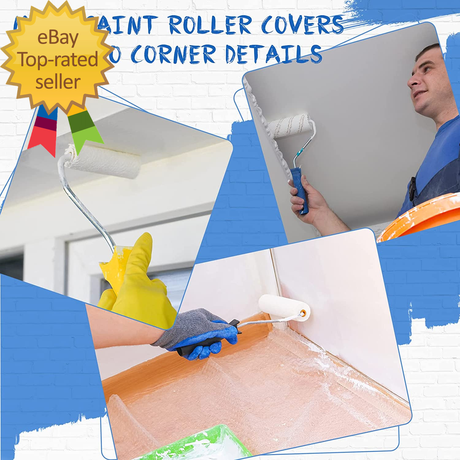 120 Pcs 4 Inch Foam Paint Roller Mini High Density Foam Roller Refills Paint gallery