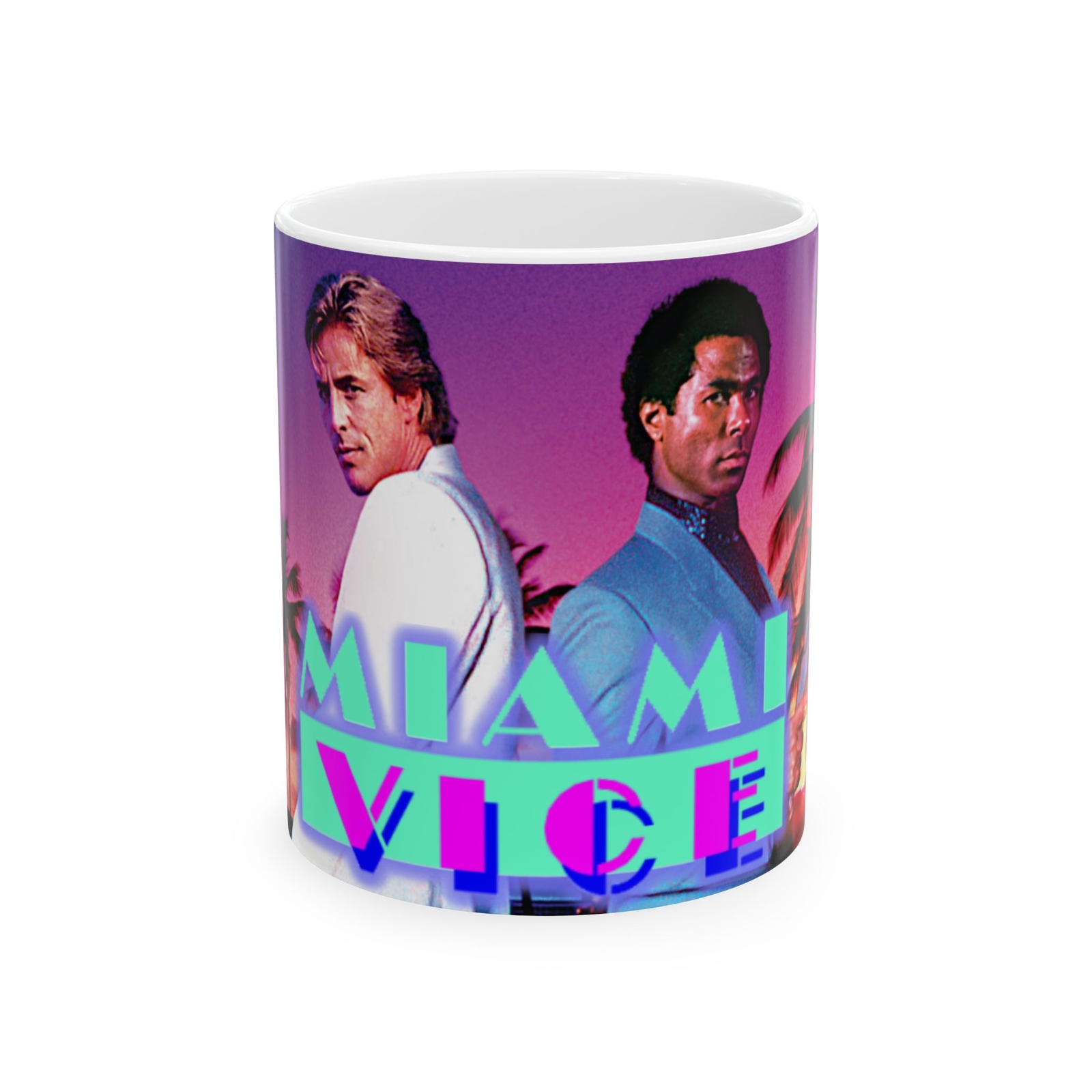 Miami Vice Ceramic Mug, Retro Coffee Cup, TV Series Ceramic Cup, 11oz gallery