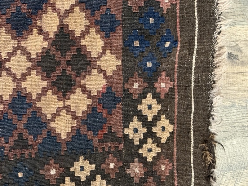 Rug 2 x 3 Rectangular area/ Browns Handmade in Mexico 100% wool. gallery