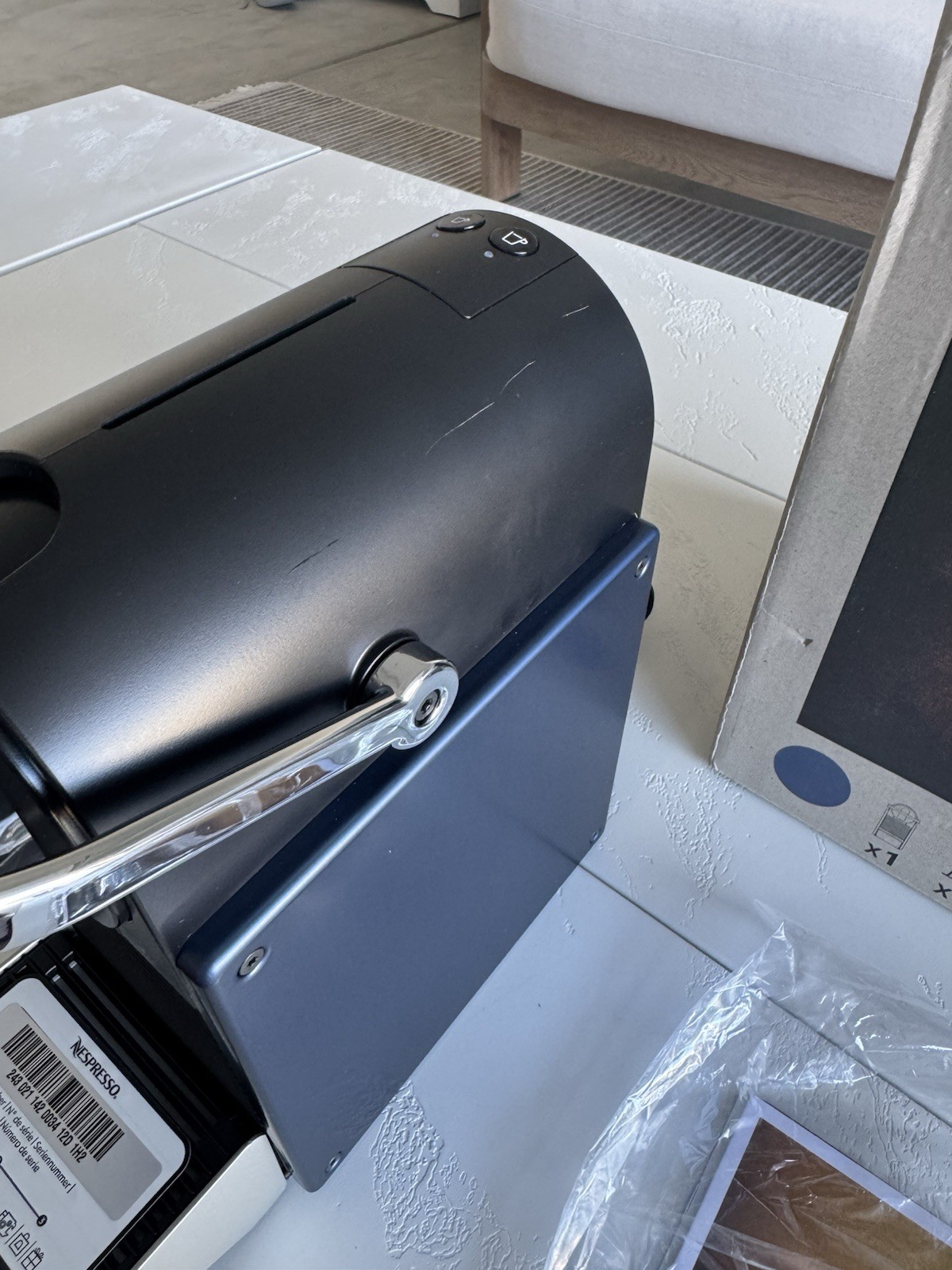 Nespresso Pixie Espresso Machine by De'Longhi, Navy Blue - Missing Water Tank gallery
