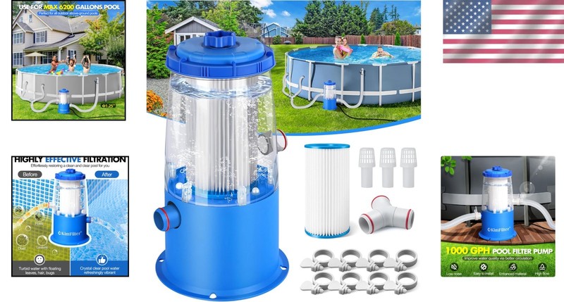 Transparent 1000 GPH Pool Filter Pump for Easy Monitoring & Efficient Filtration gallery