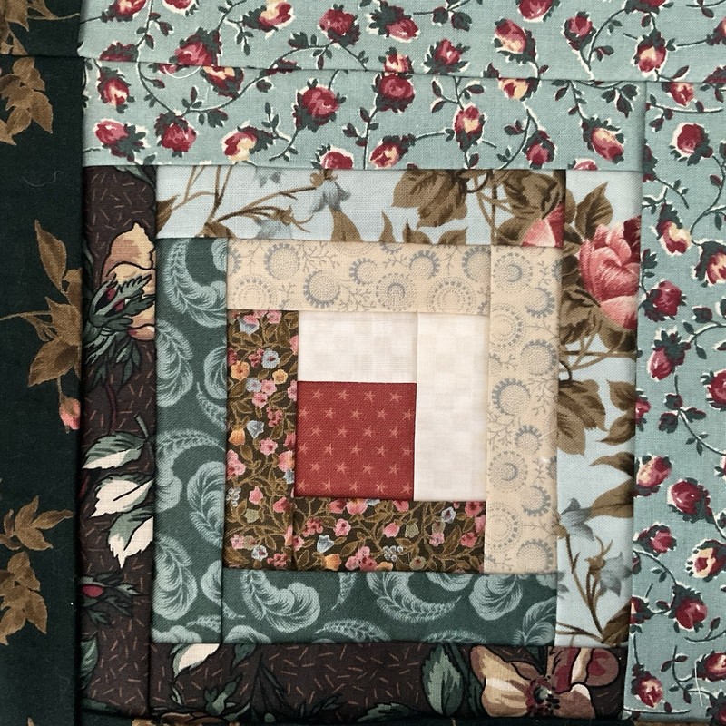2 Patchwork Log Cabin Table Toppers NEW Handmade Quilted Table Mats 15” Square gallery