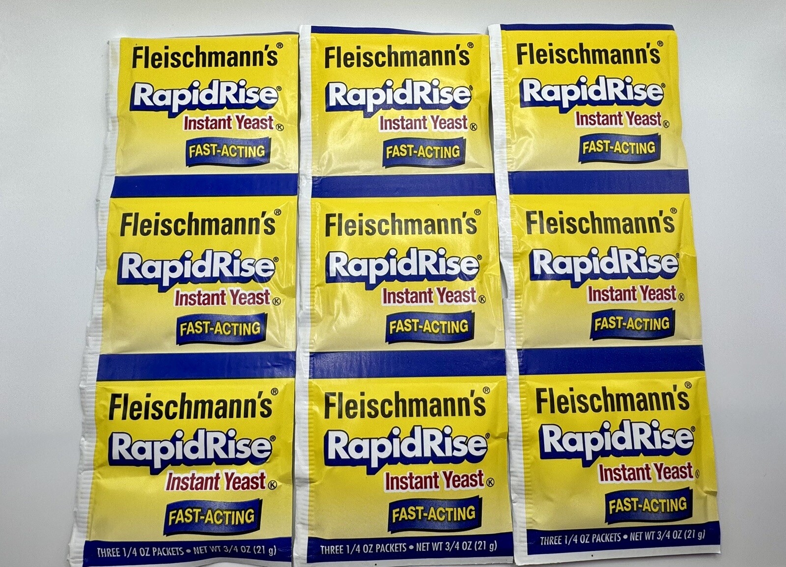 Fleischmann’s Rapid Rise Instant Yeast | 3 Strips - (9 Packets of 1/4 oz) gallery