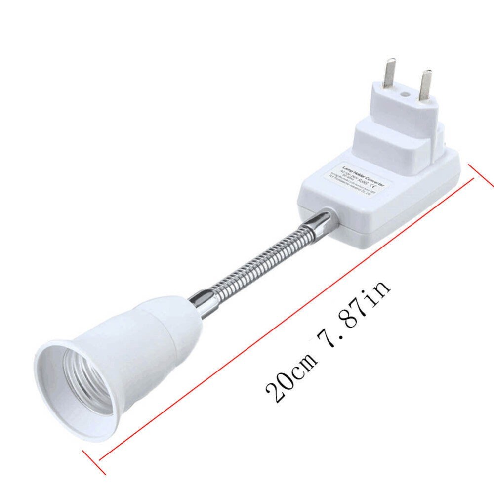 E26 E27 LED Light Bulb Lamp Holder Flexible Extension Adapter Socket w/ Switch gallery