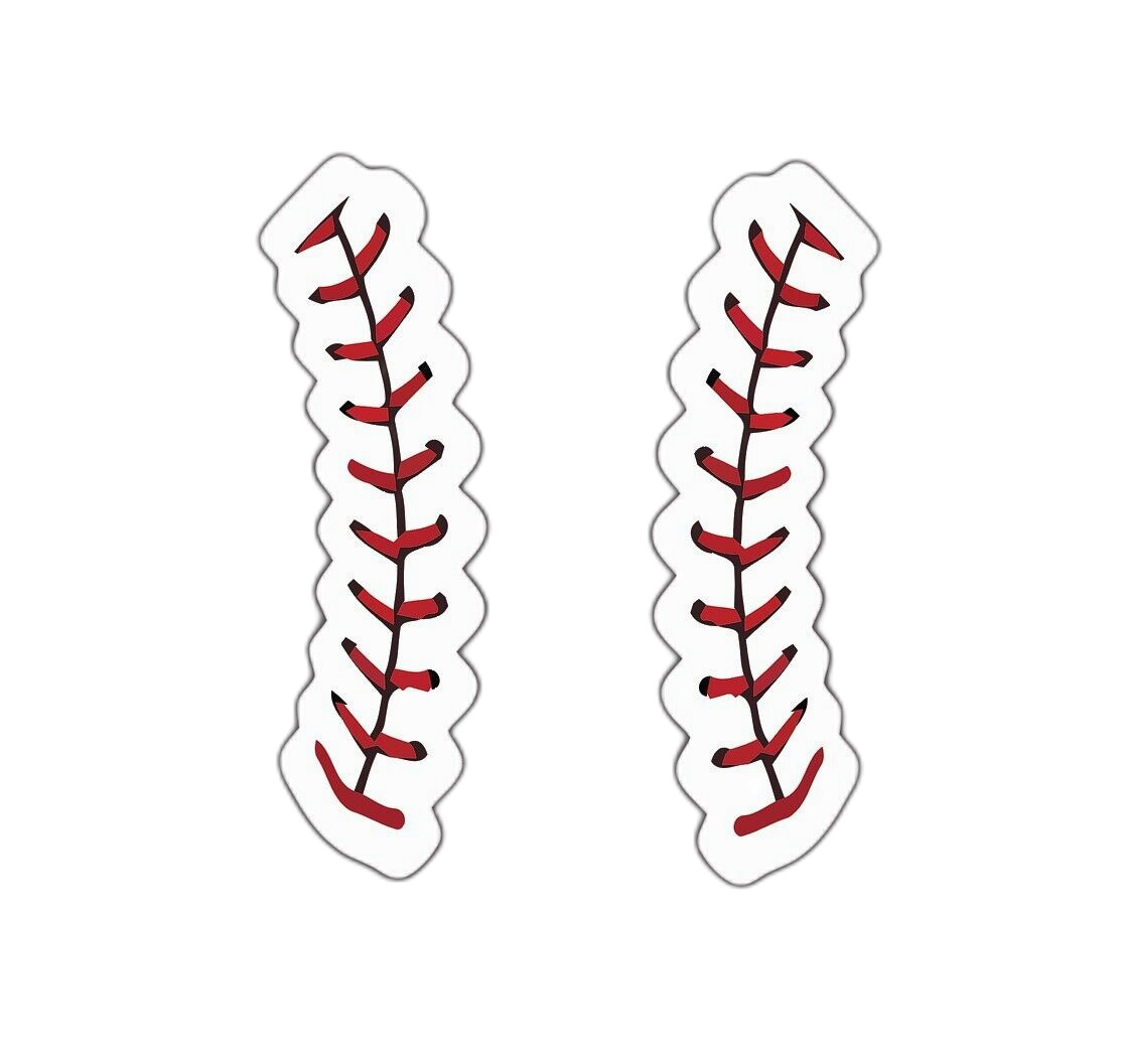 Baseball Laces (2) Sticker Decal gallery