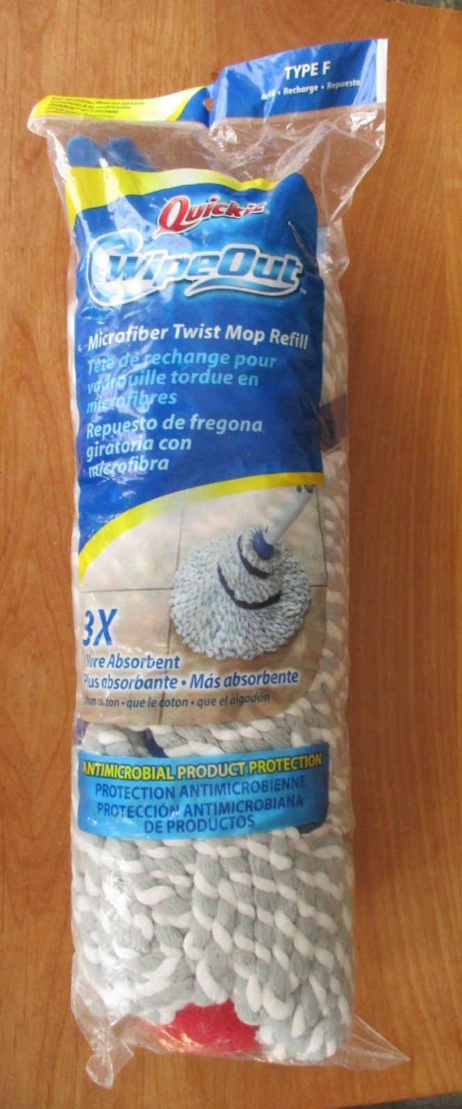 Quickie WipeOut Microfiber Twist Mop Refill NEW SEALED Type F fits #72036M gallery