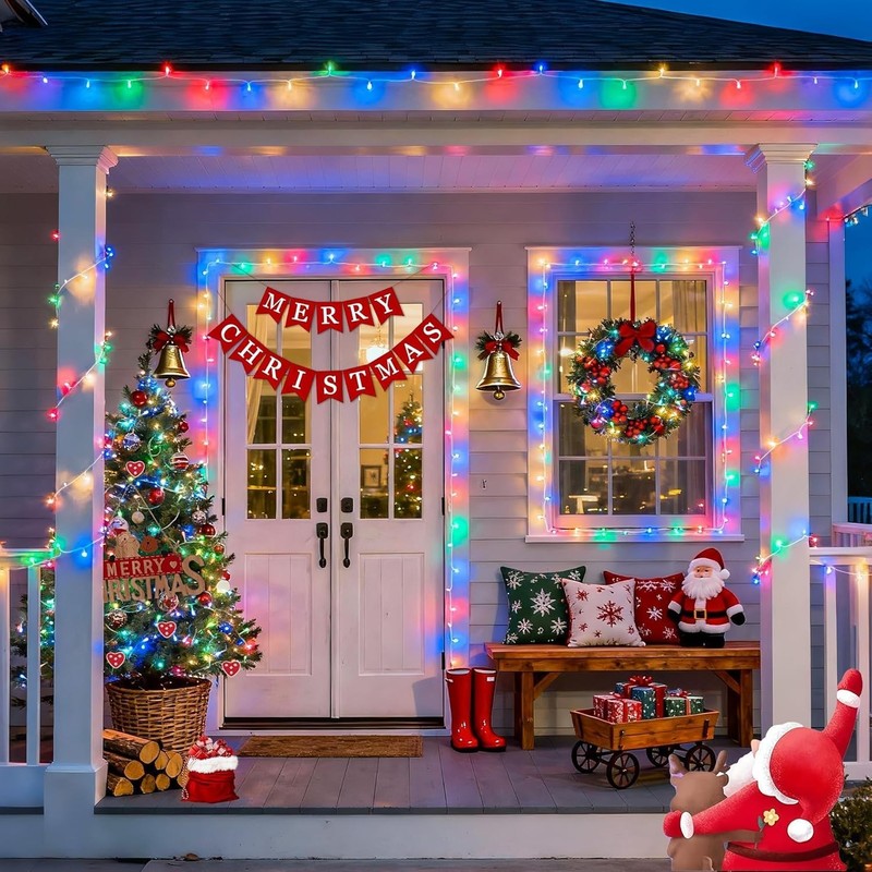 Multicolor Christmas Lights Battery Operated with 8 Modes Remote Waterproof, 33F gallery