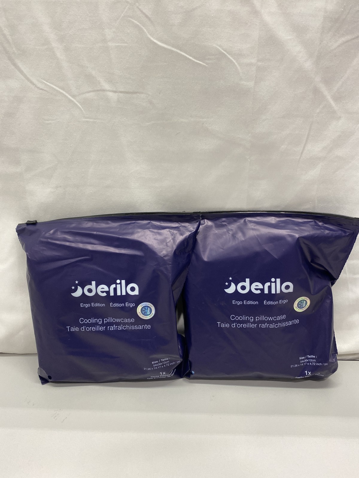 Derila Lot Of 2x Temp Controlled Cooling Pillowcase- New gallery