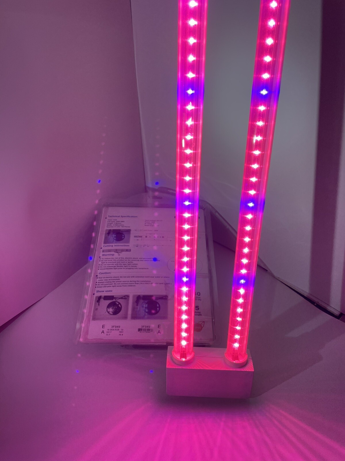 5 meter lenght /30 quty Waterproof LED RGB Strip Lights and light bar set. pink gallery