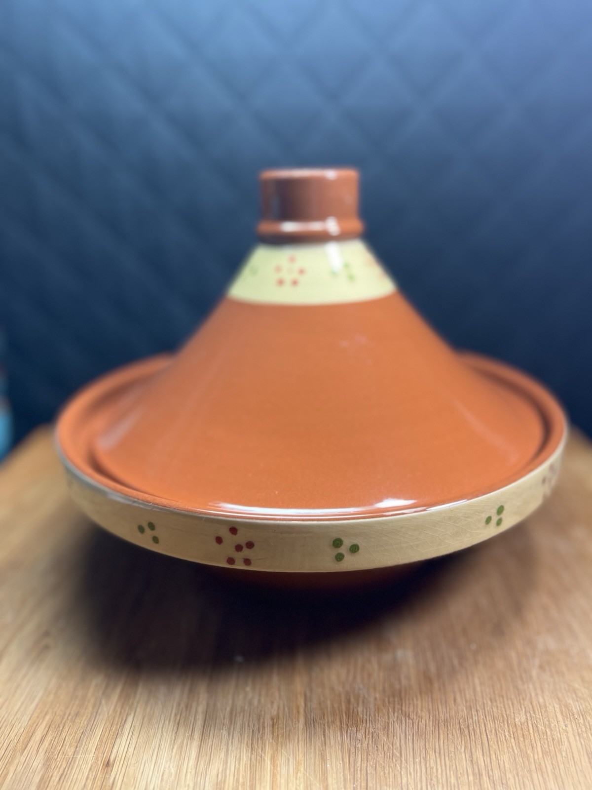 Moroccan Cooking Tagine 11”x9” Brown Heavy gallery