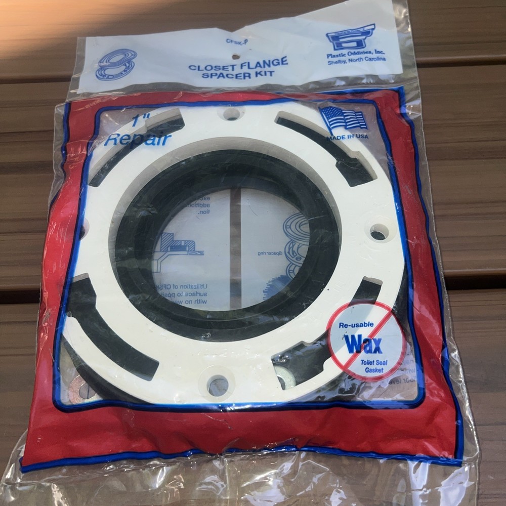 Closet Flange Spacer Kit , Replacement, 4" Pipe Size Plastic Oddities No Wax