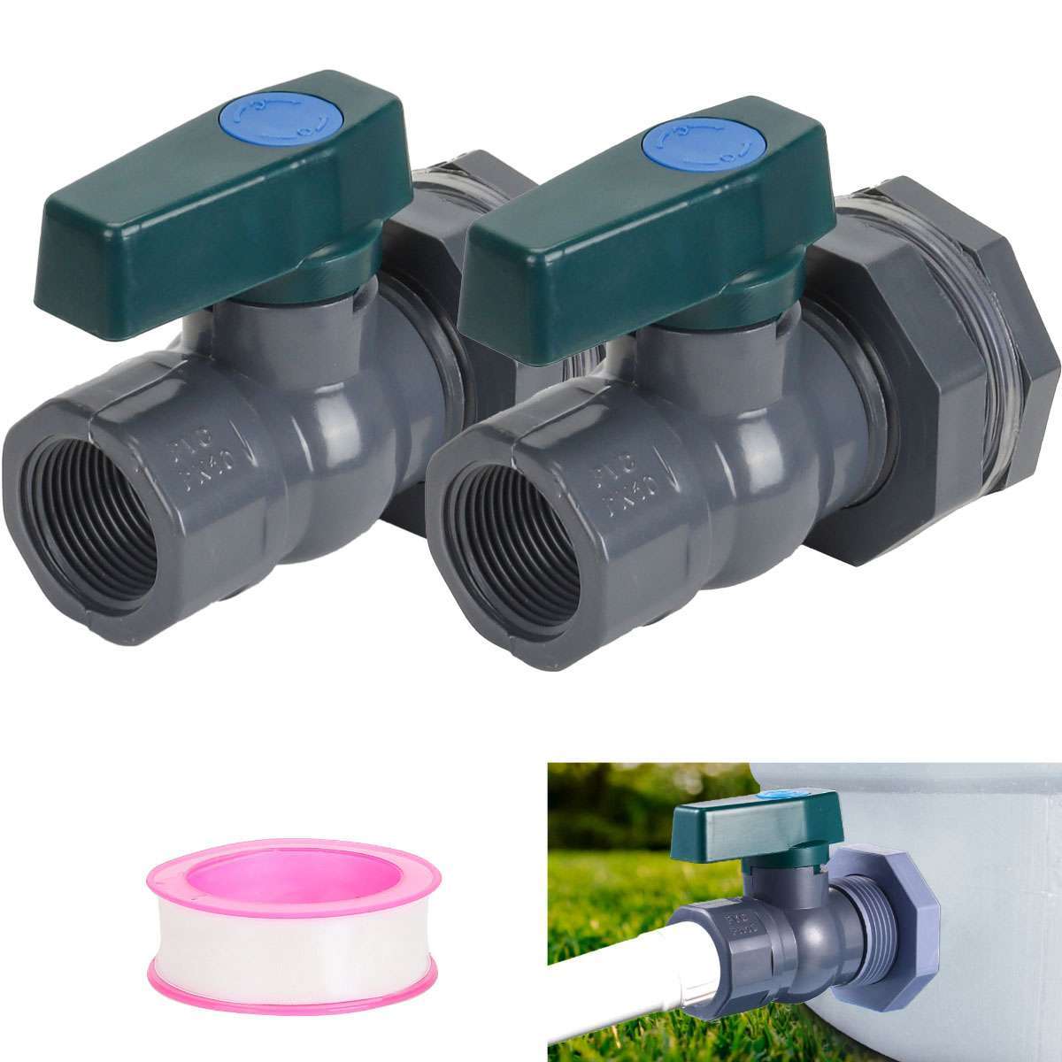 PVC Rain Barrel Diverter Kit, 3/4 Inch Rain Barrel Valve, Rain Barrel Spigot Kit gallery