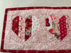 Valentine's Day "PIECED HEARTS" Runner 10x40 inches RED/white gallery
