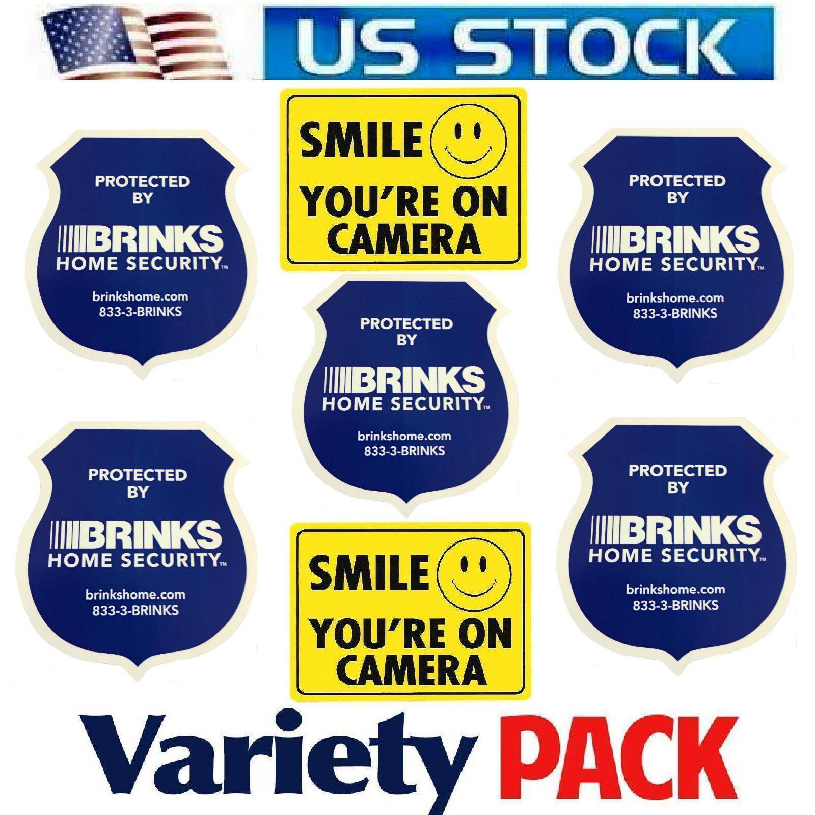 Lot Stickers Decals For Windows Brinks Burglar Alarm Security Cameras In Use gallery