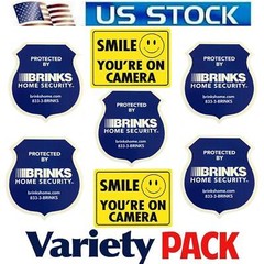 Lot Stickers Decals For Windows Brinks Burglar Alarm Security Cameras In Use