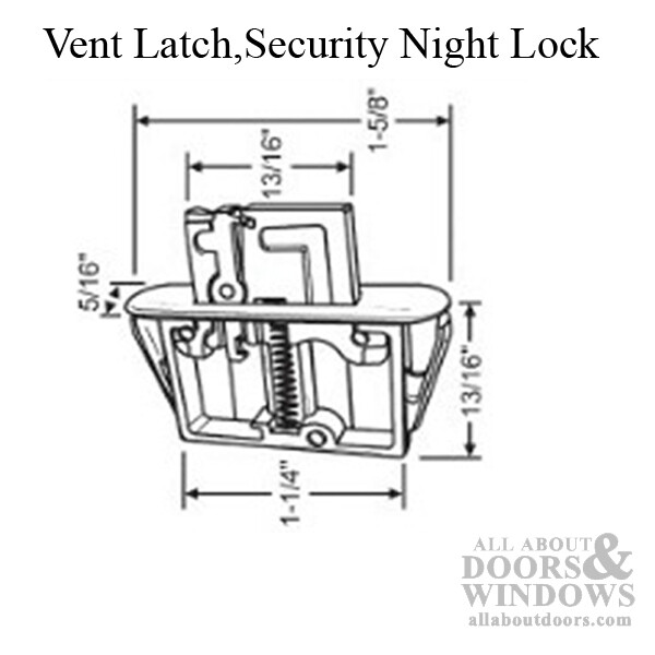 Plastic Security Night / Vent Latch - Choose Color gallery
