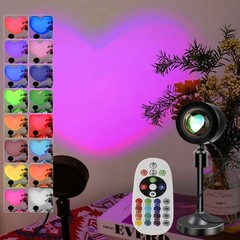 Rainbow Sunset Projection Lamp 16Colors LED Modern Romantic Remote Control Light
