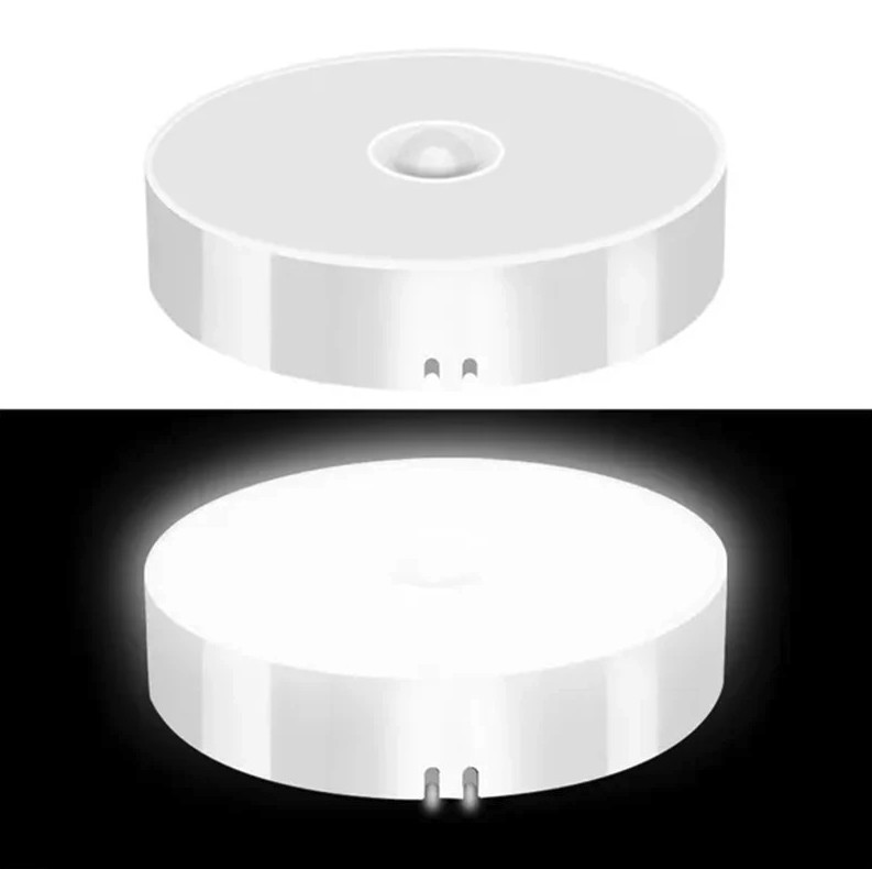 2pcs PIR Motion Sensor LED Night Light USB Rechargeable Closet Lamp - NEW gallery