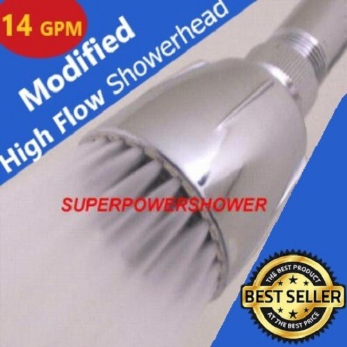 Original Modified HIGH FLOW SHOWER HEAD * 14 GPM Soft High Pressure * ABS Ball gallery