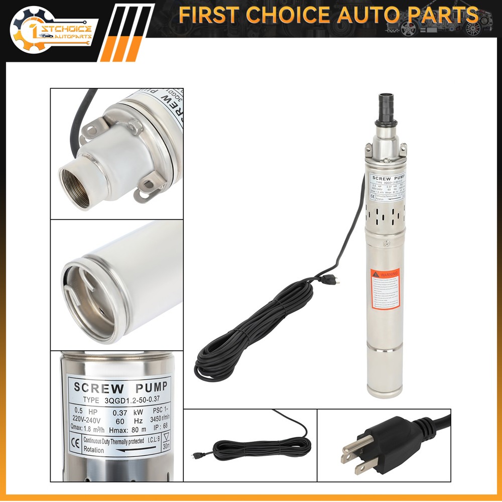 ?Screw Pump Submersible Deep Well Pump Stainless Steel 3420r/min 220v/60Hz 1/2hp gallery
